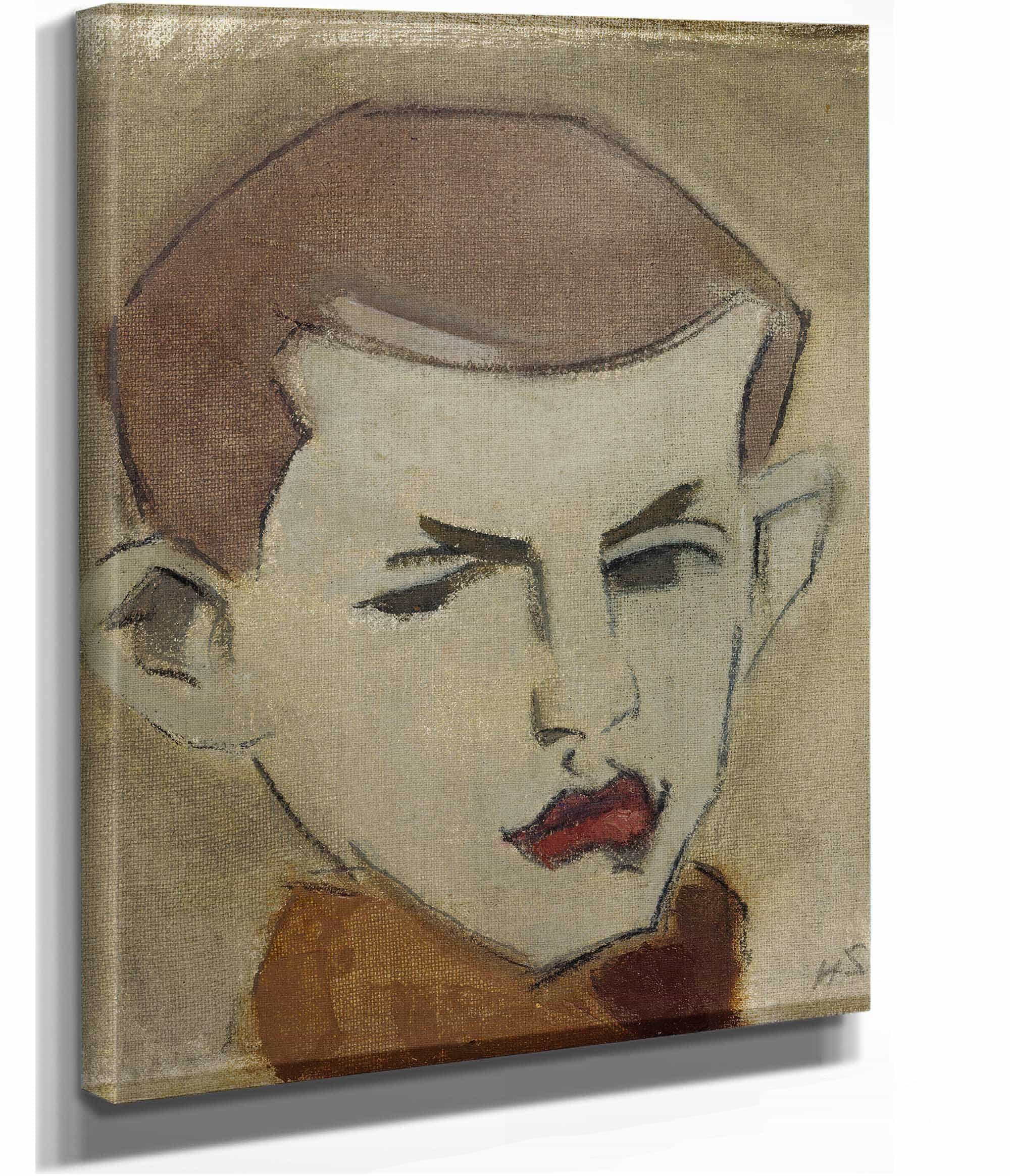The Woodcutter Head Study by Helene Schjerfbeck - Image 2