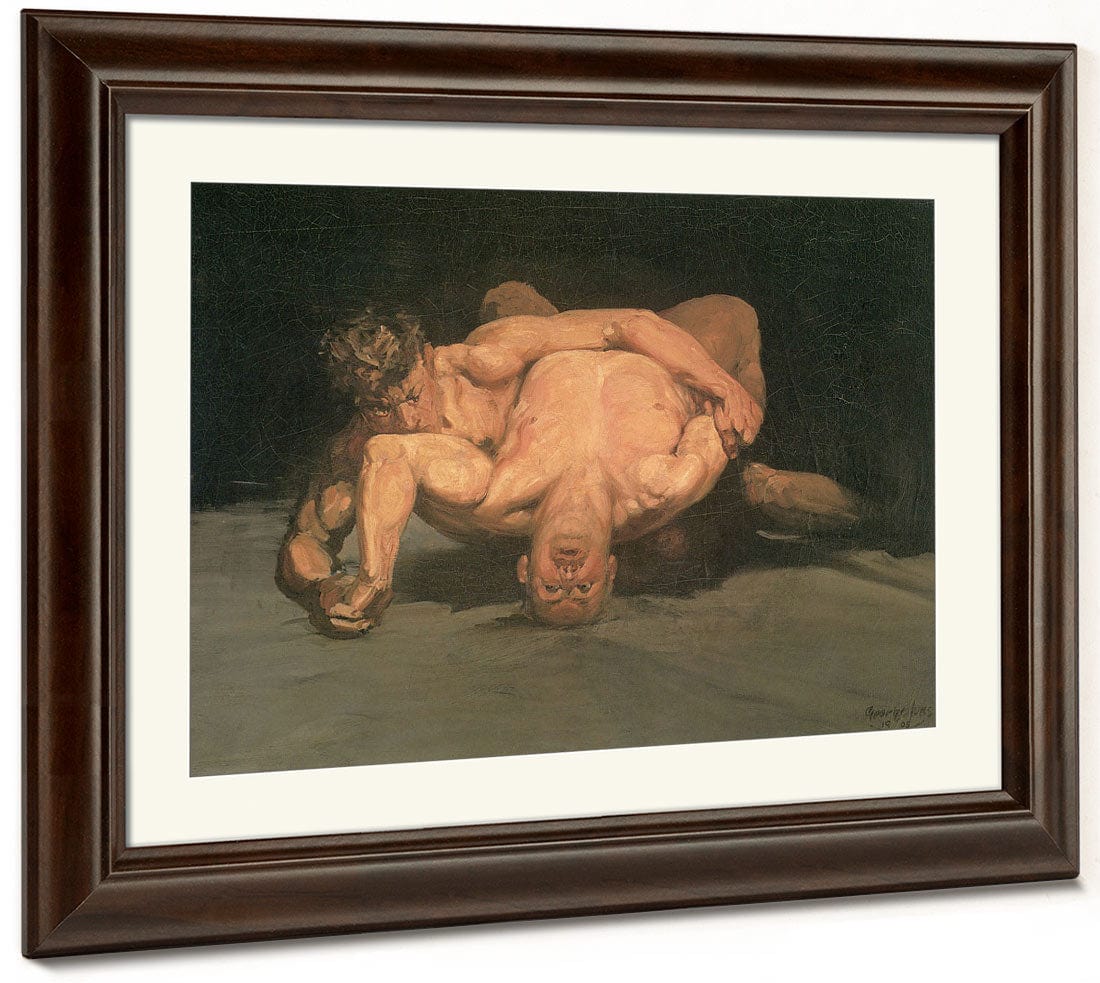 The Wrestlers 1905 By George Luks - Image 5