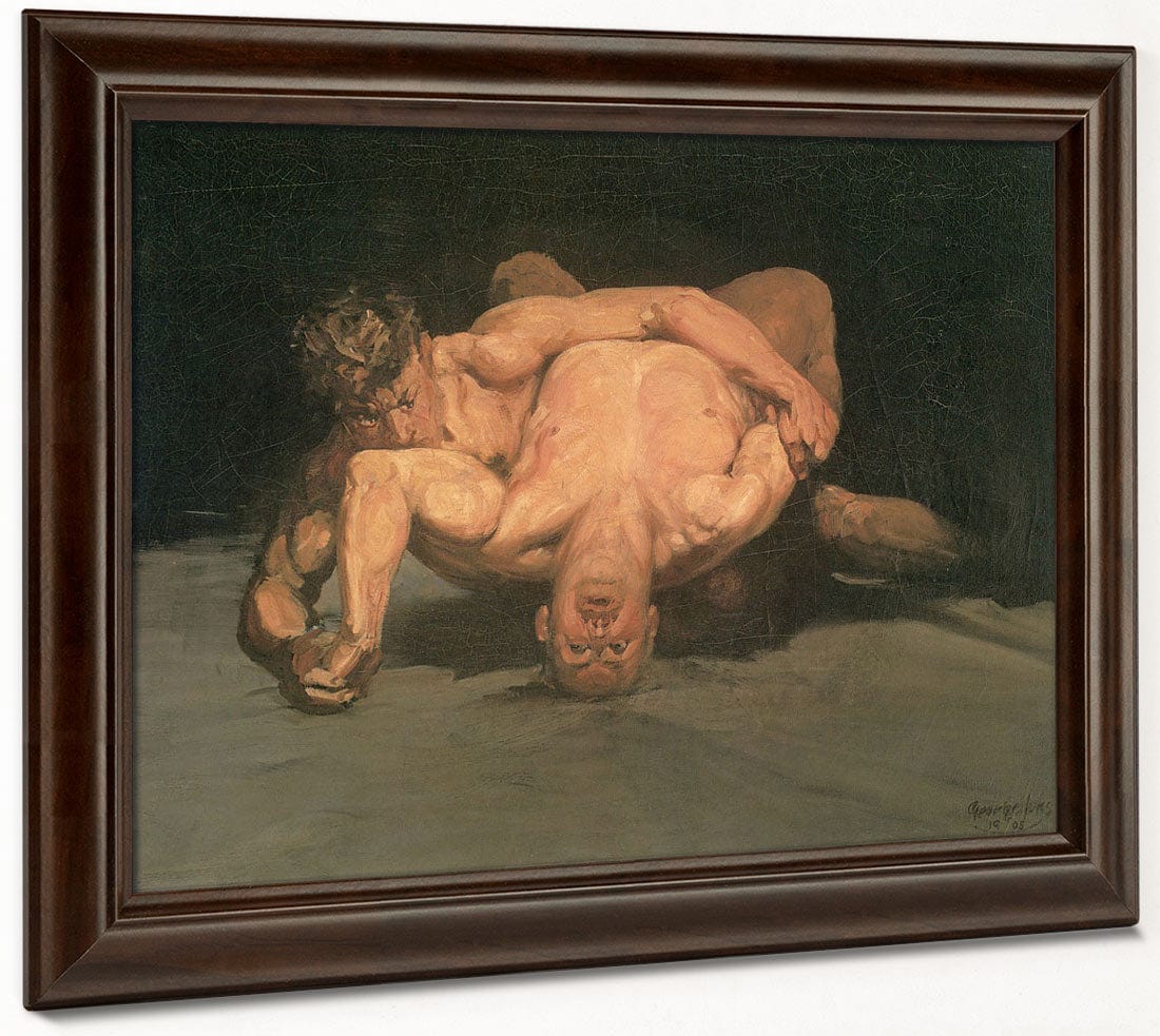 The Wrestlers 1905 By George Luks - Image 6