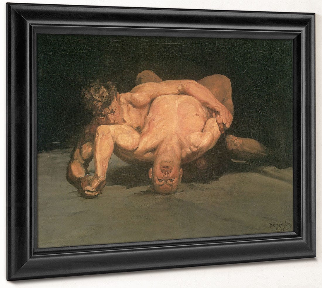 The Wrestlers 1905 By George Luks - Image 8