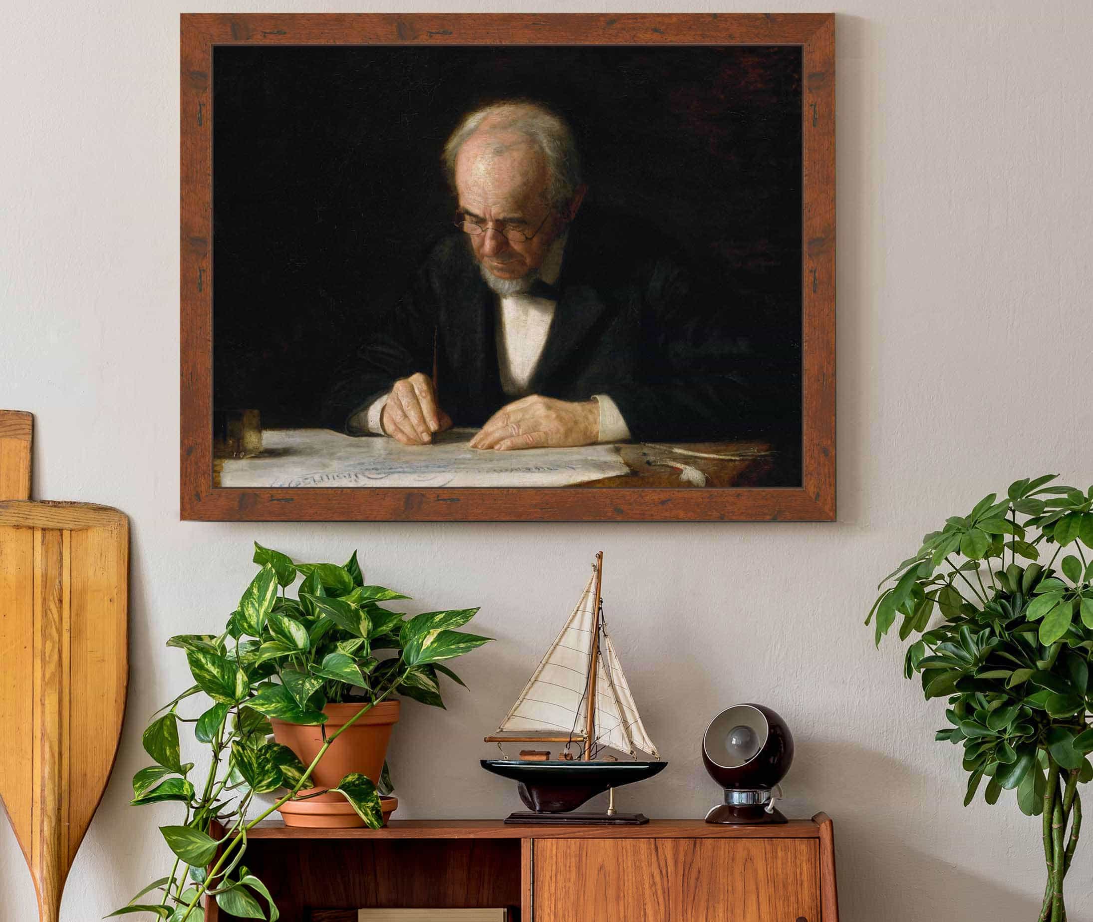 The Writing Master by Thomas Eakins - Image 3