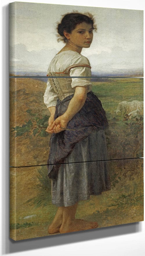 The Young Shepherdess By William Adolphe Bouguereau