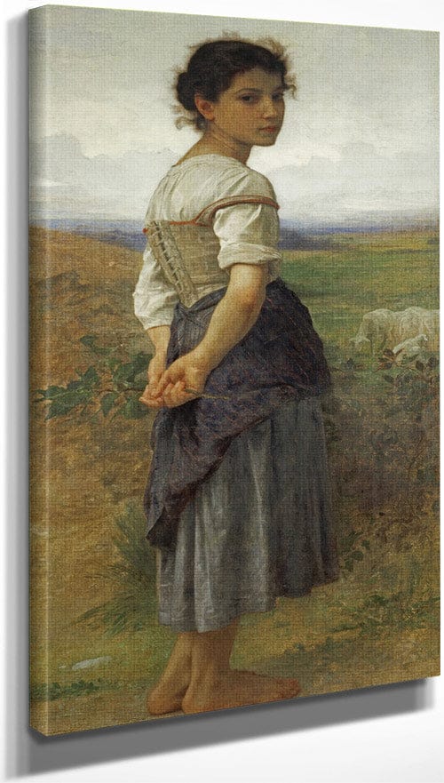 The Young Shepherdess By William Adolphe Bouguereau - Image 3