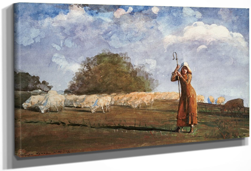 The Young Shepherdess By Winslow Homer