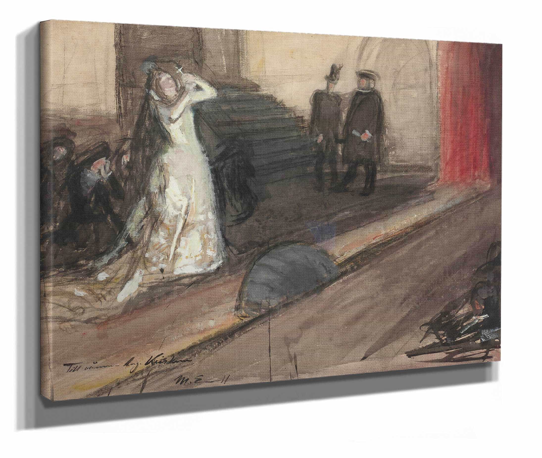 Theatre Scene Ida Aalberg As Maria Stuart by Magnus Enckell - Image 2