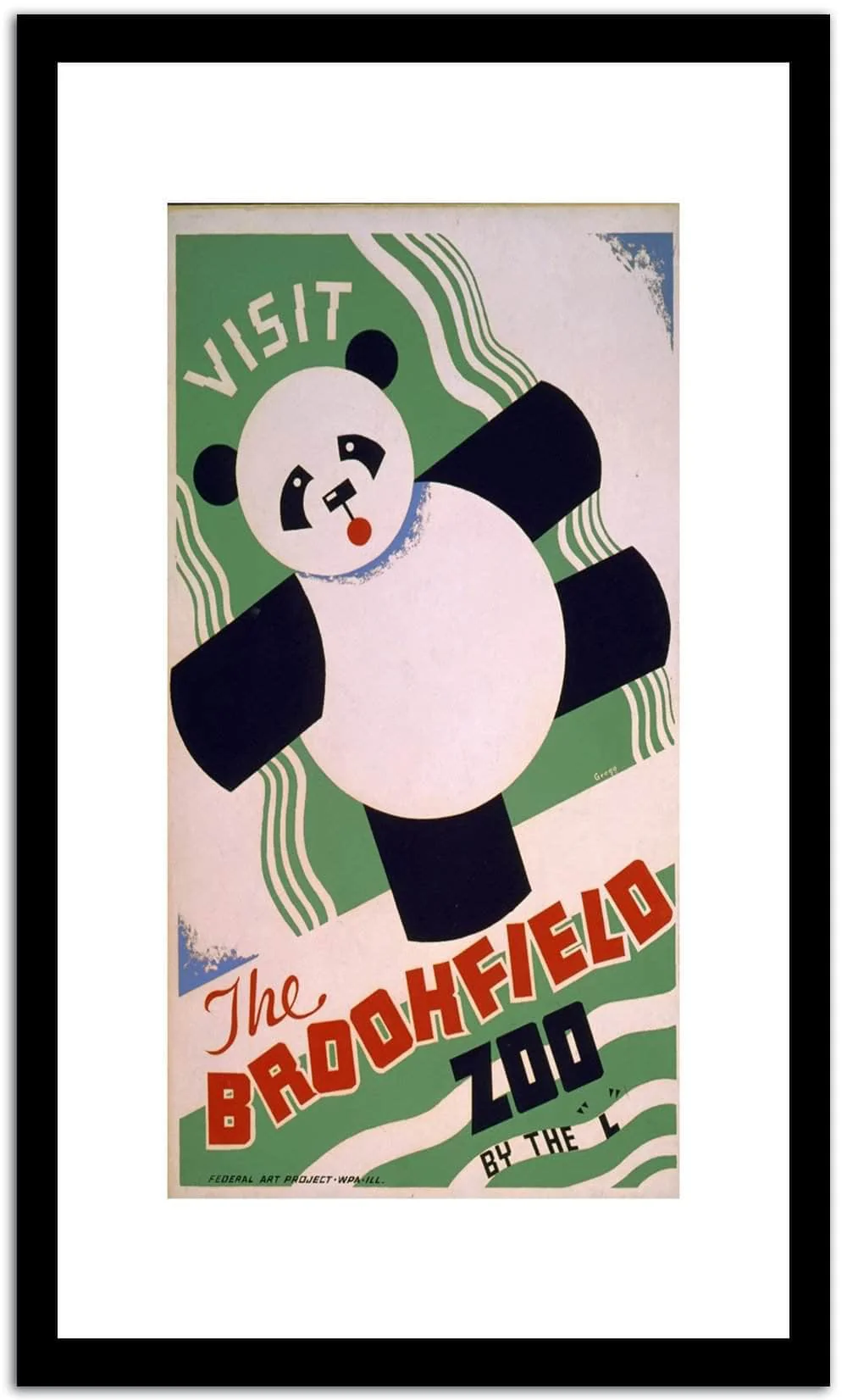 The Brookfield Zoo Vintage Poster