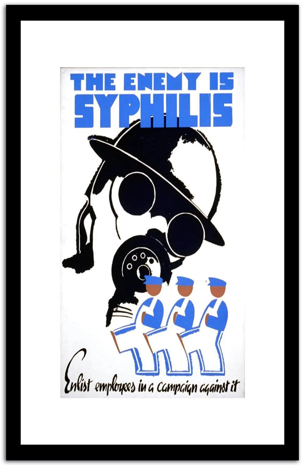 The Enemy Is Syphilis Vintage Poster