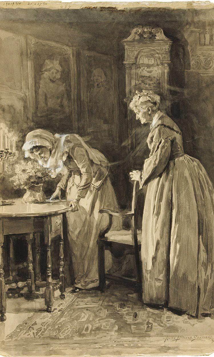 Their Perfume Flooded The House 1892 By Alice Barber Stephens - Image 6