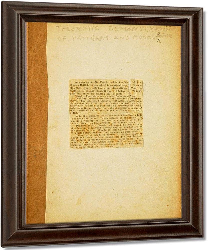 Theoretic Demonstration, Study Folder For Book Concealing Coloration In The Animal Kingdom By Abbott Handerson Thayer - Image 4