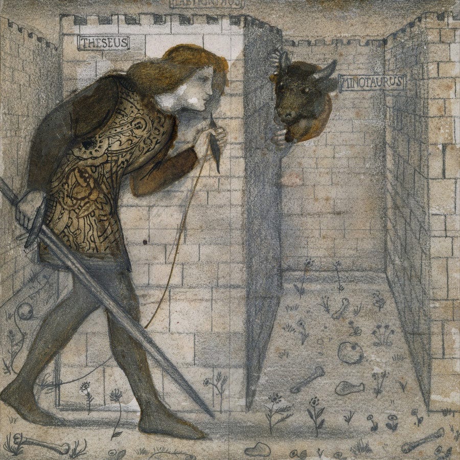 Theseus And The Minotaur 1861 By Edward Burne Jones - Image 5
