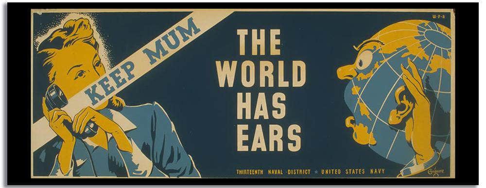 The World Has Ears Wpa Vintage Advertising - Image 2
