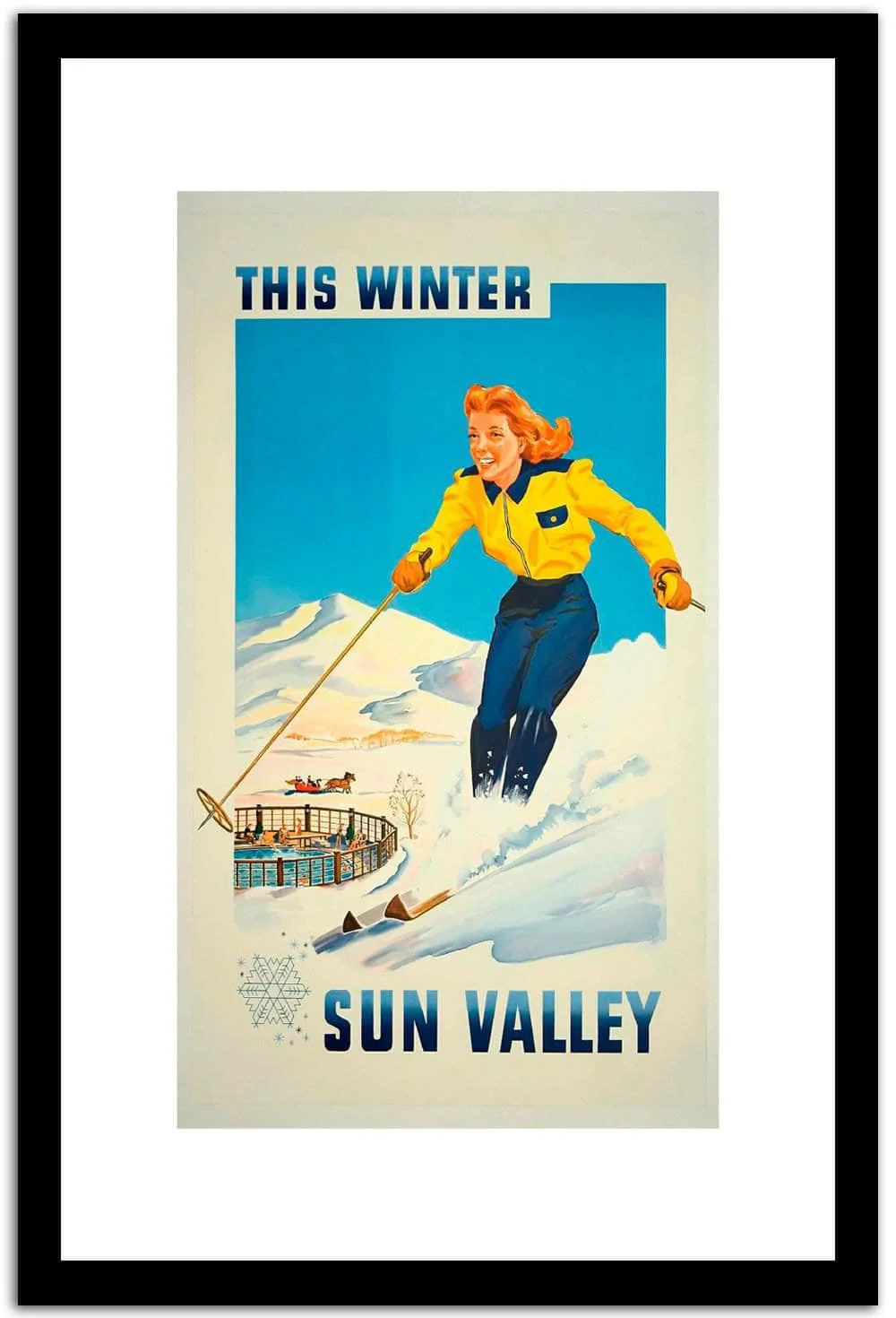 This Winter Sun Valley Vintage Poster