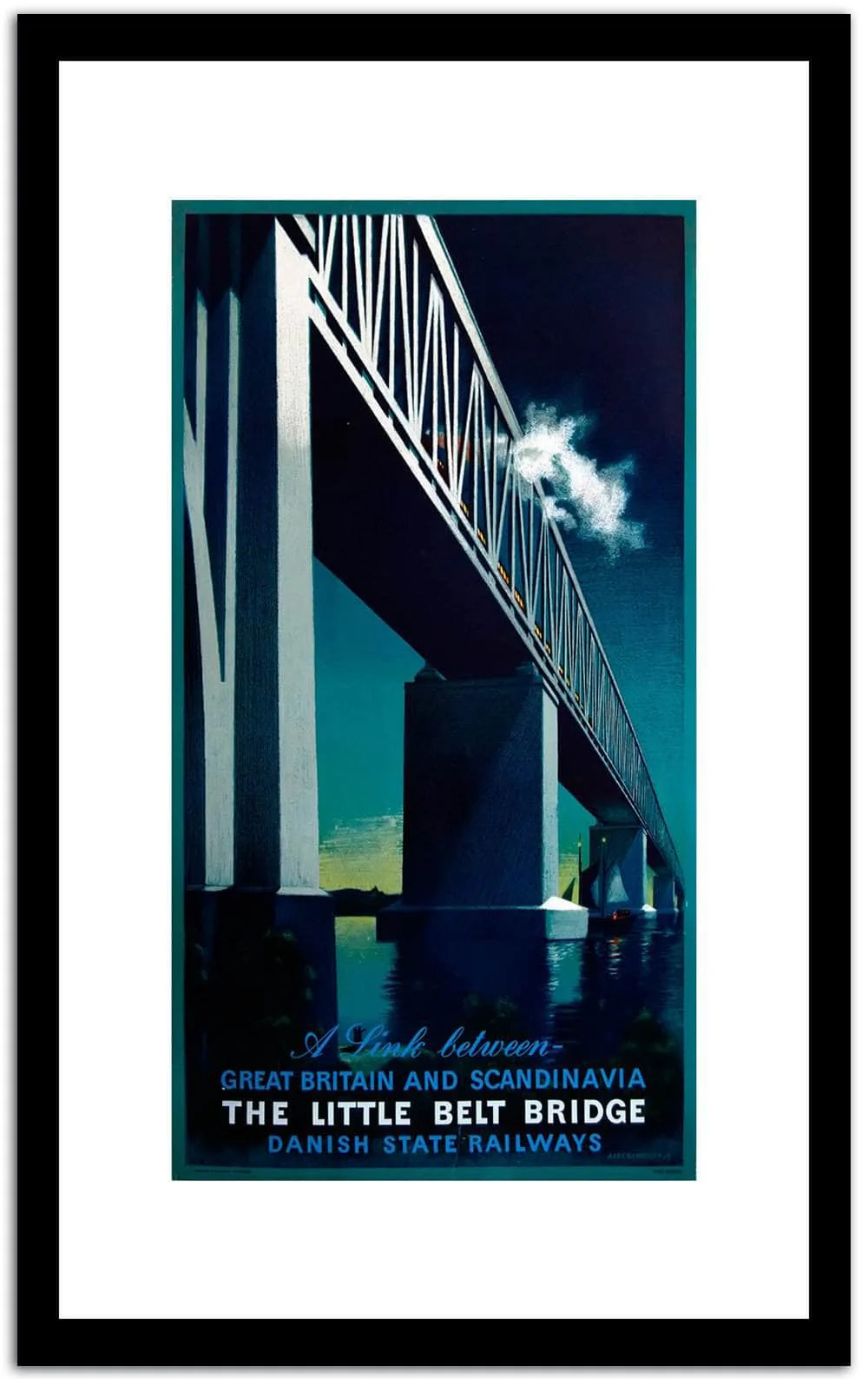 Th Littel Belt Bridce Vintage Poster