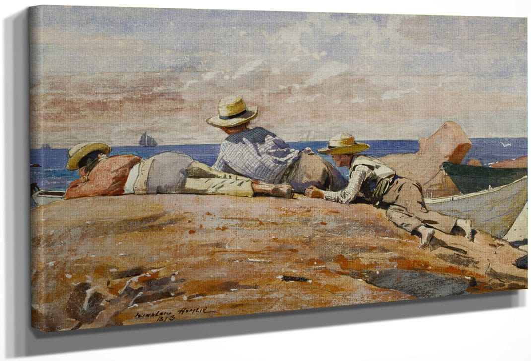 Three Boys On The Shore By Winslow Homer