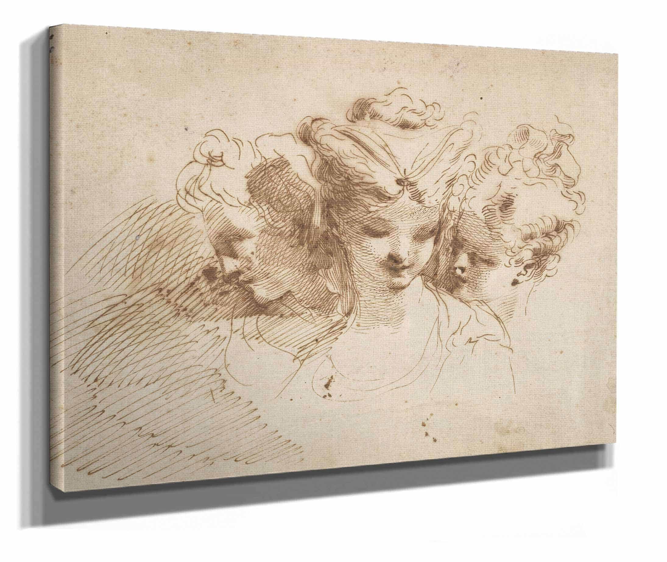 Three Female Heads  by Gaetano Gandolfi