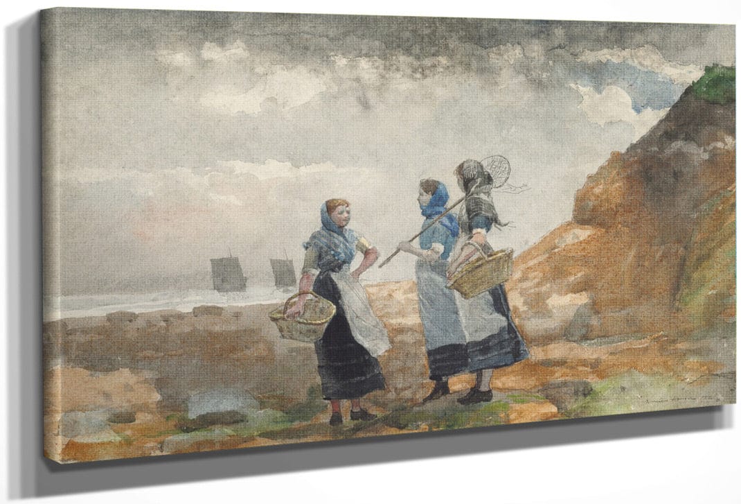 Three Fisher Girls, Tynemouth By Winslow Homer