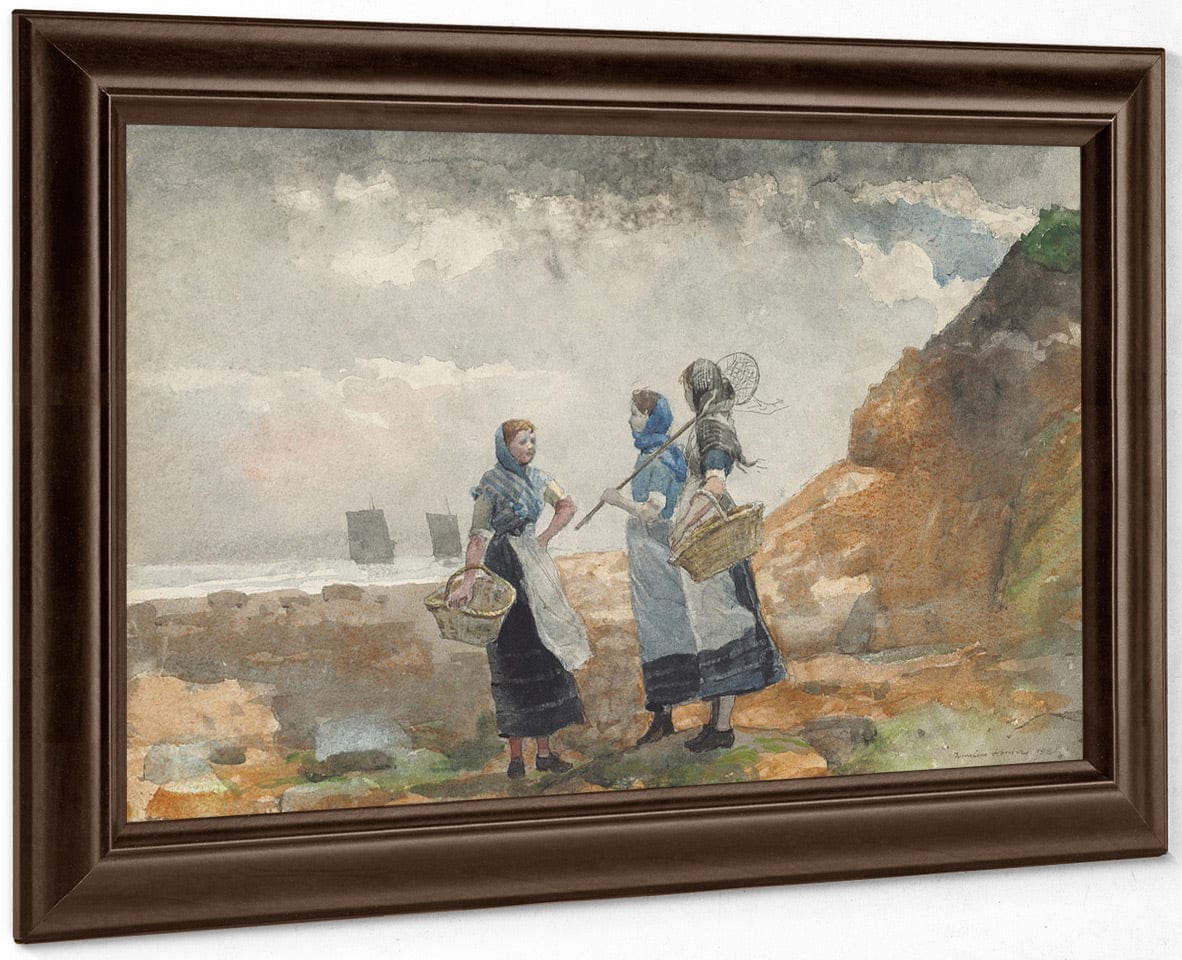Three Fisher Girls, Tynemouth By Winslow Homer - Image 4