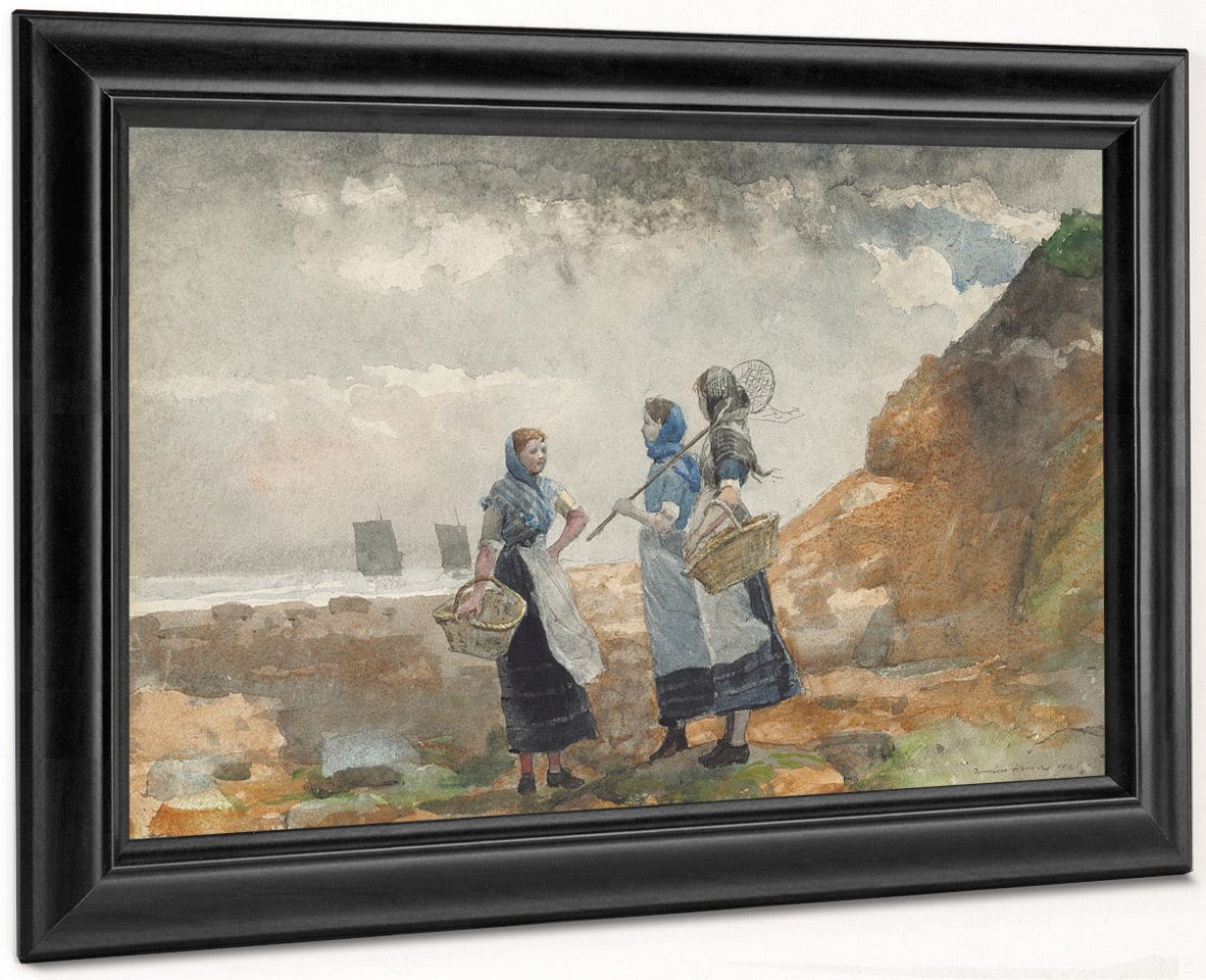 Three Fisher Girls, Tynemouth By Winslow Homer - Image 6