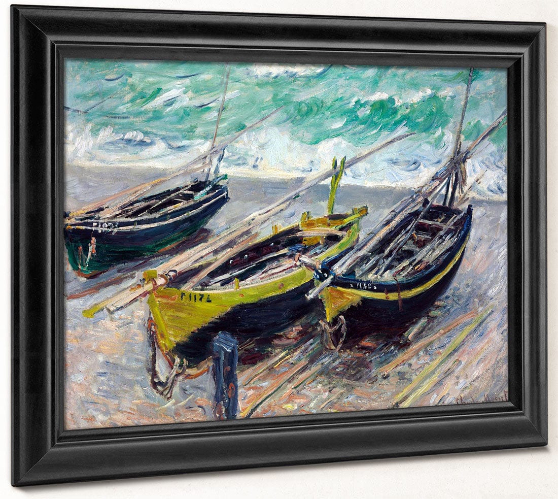 Three Fishing Boats By Claude Monet - Image 8