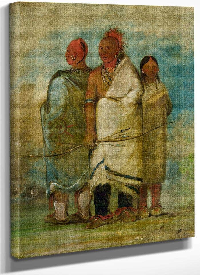 Three Fox Indians By George Catlin