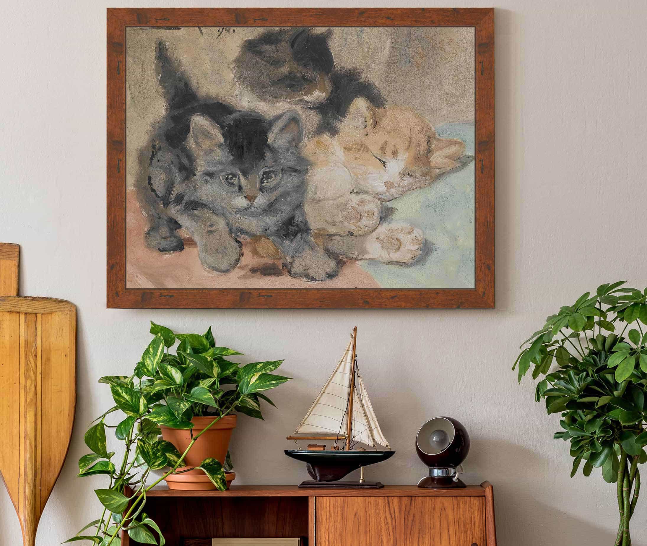 Three Kittens by Henriette Ronner Knip - Image 3