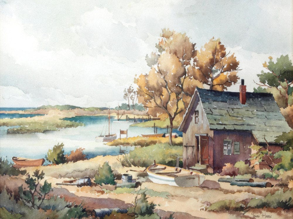 Three Mile Harbor, Long Island By John Knowles Hare - Image 5