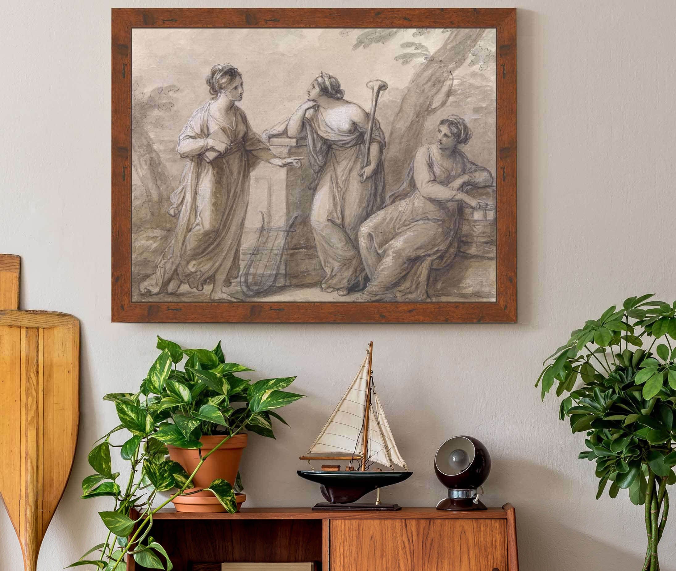 Three Muses In Conversation by Angelica Kauffmann - Image 3
