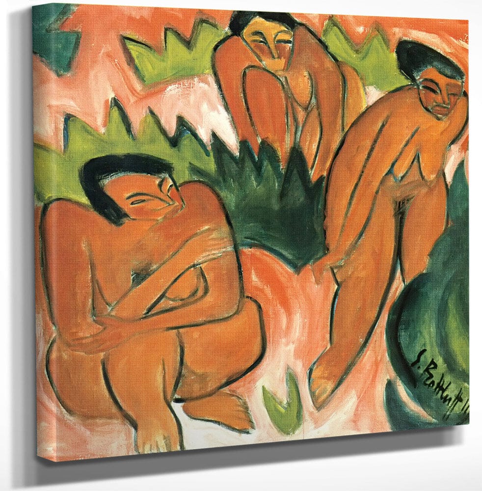 Three Nudes (Dune Picture From Nidden) M9 Karl Schmidt Rottluff