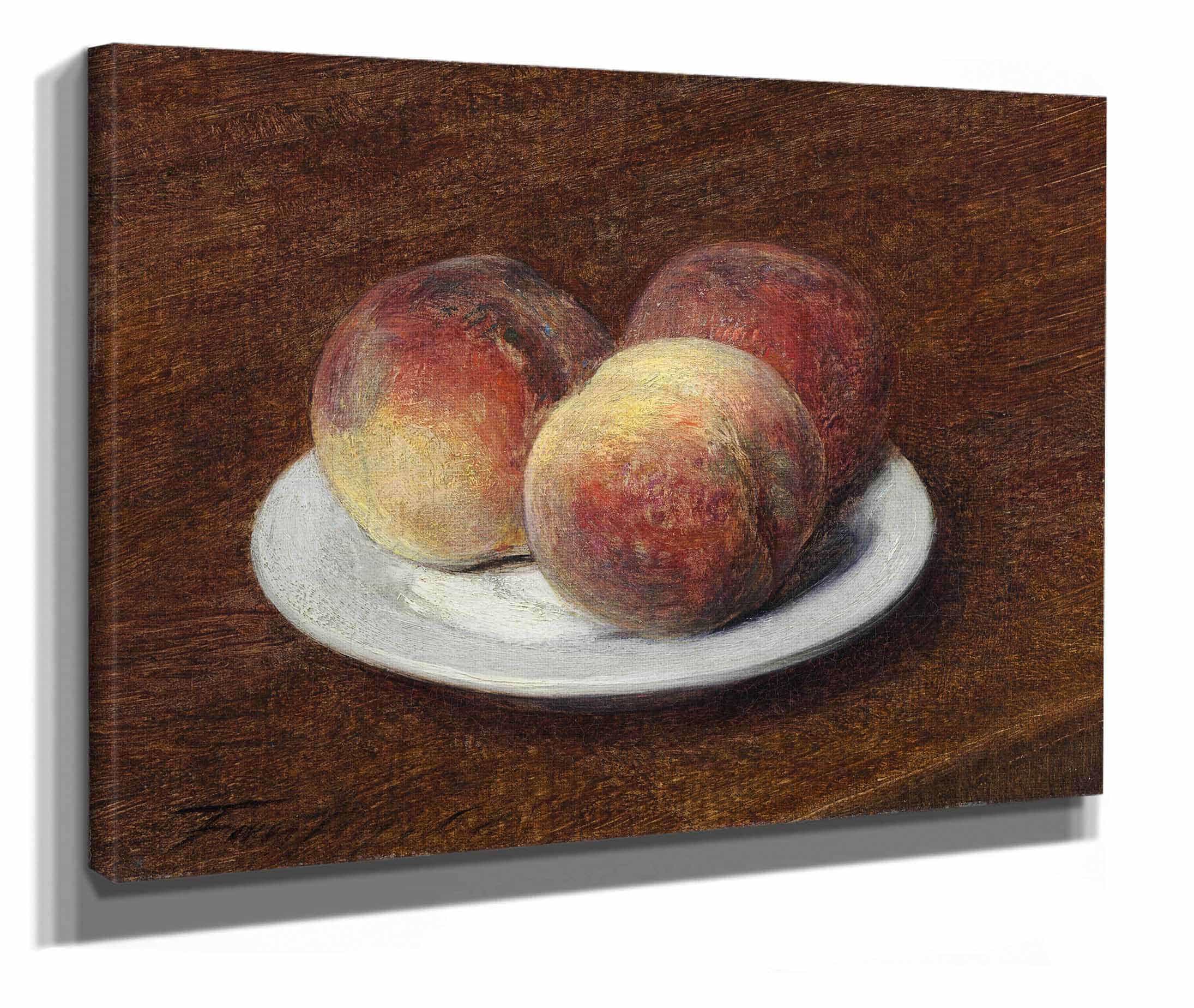 Three Peaches On A Plate by Henri Fantin Latour - Image 2
