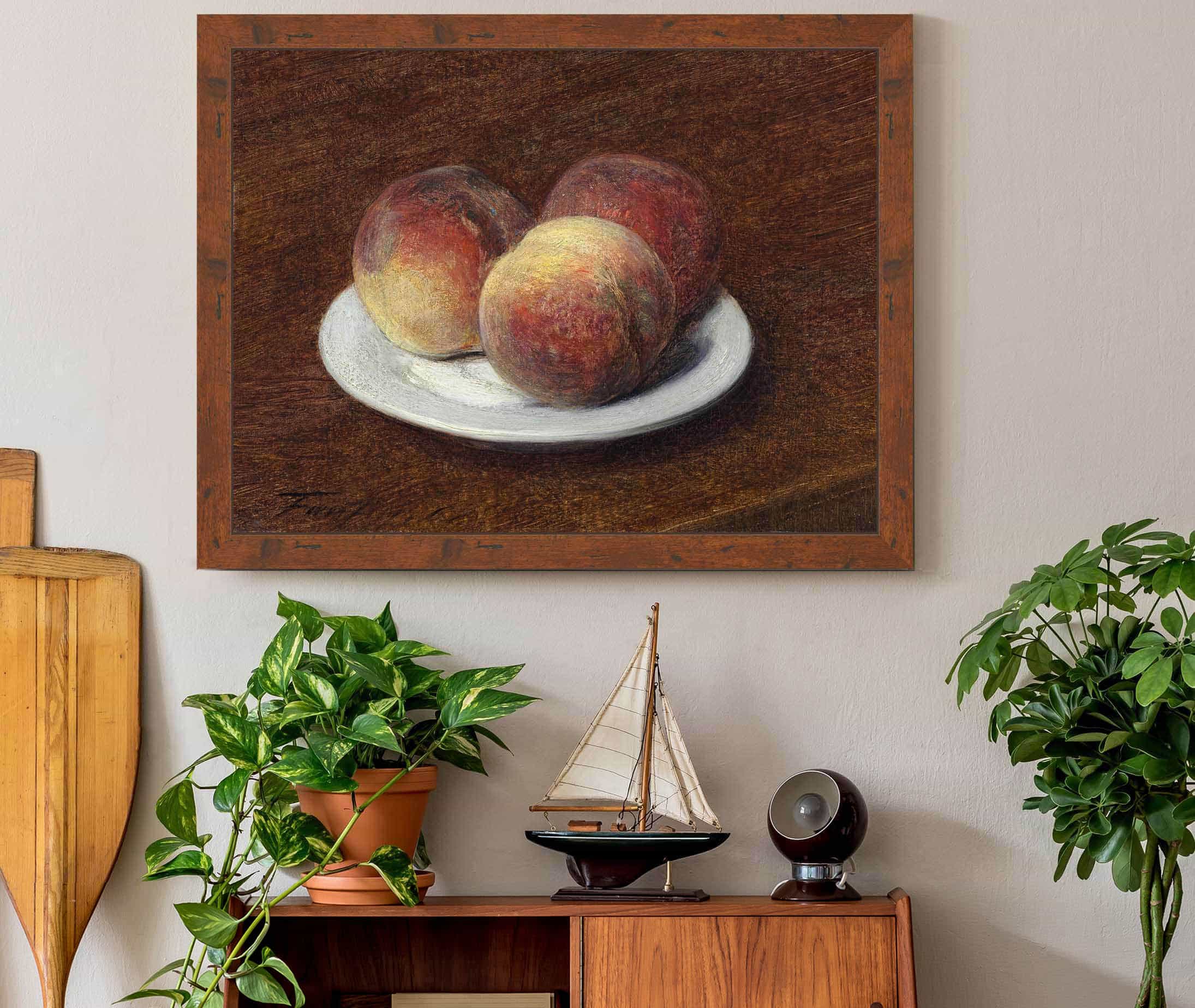 Three Peaches On A Plate by Henri Fantin Latour - Image 3