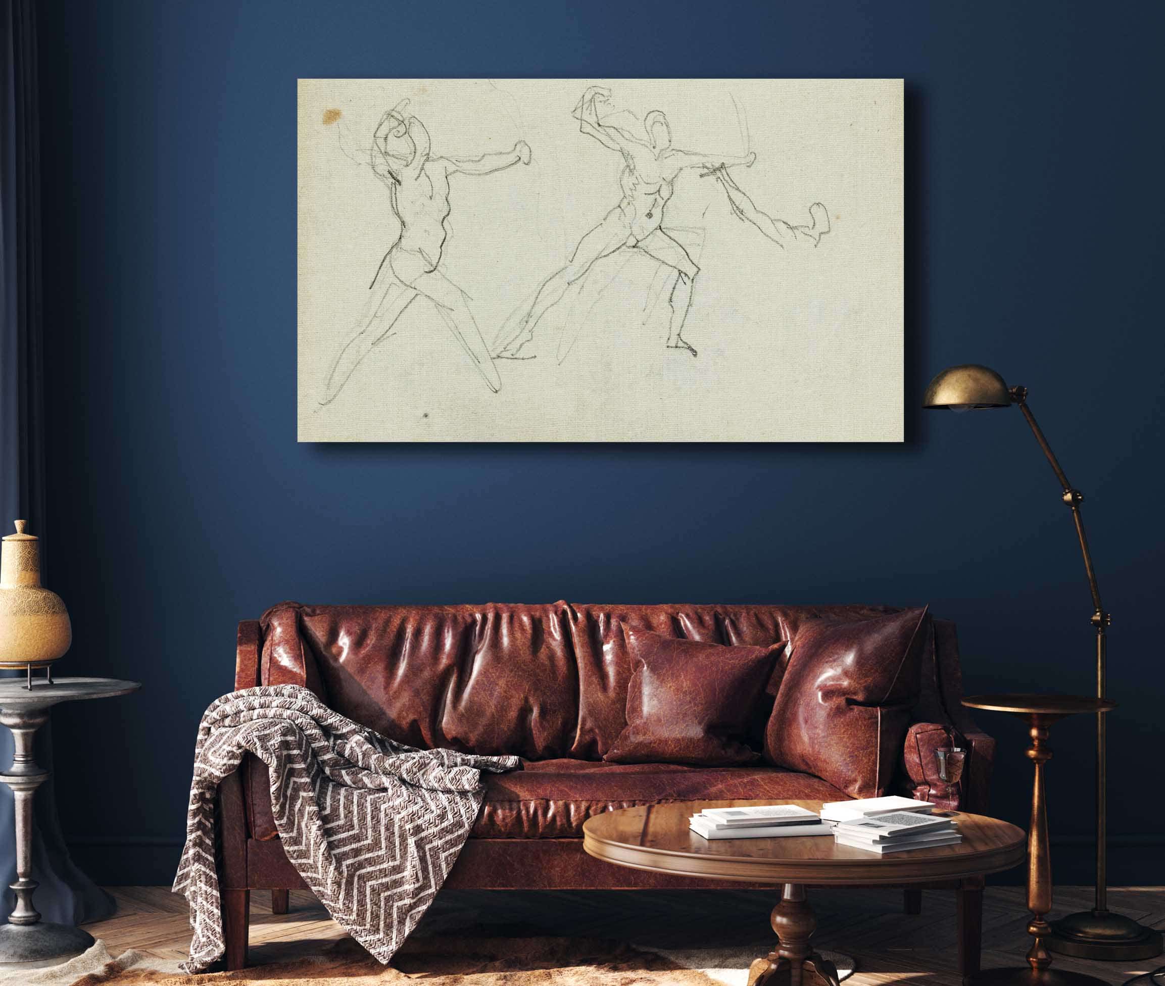 Three Studies Of A Bowman by Theodore Gericault - Image 4