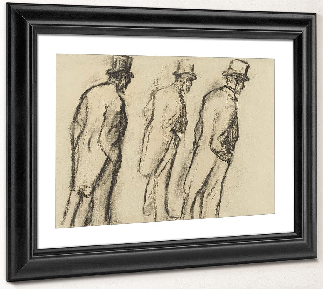 Three Studies Of Ludovic Halevy Standing By Edgar Degas - Image 4