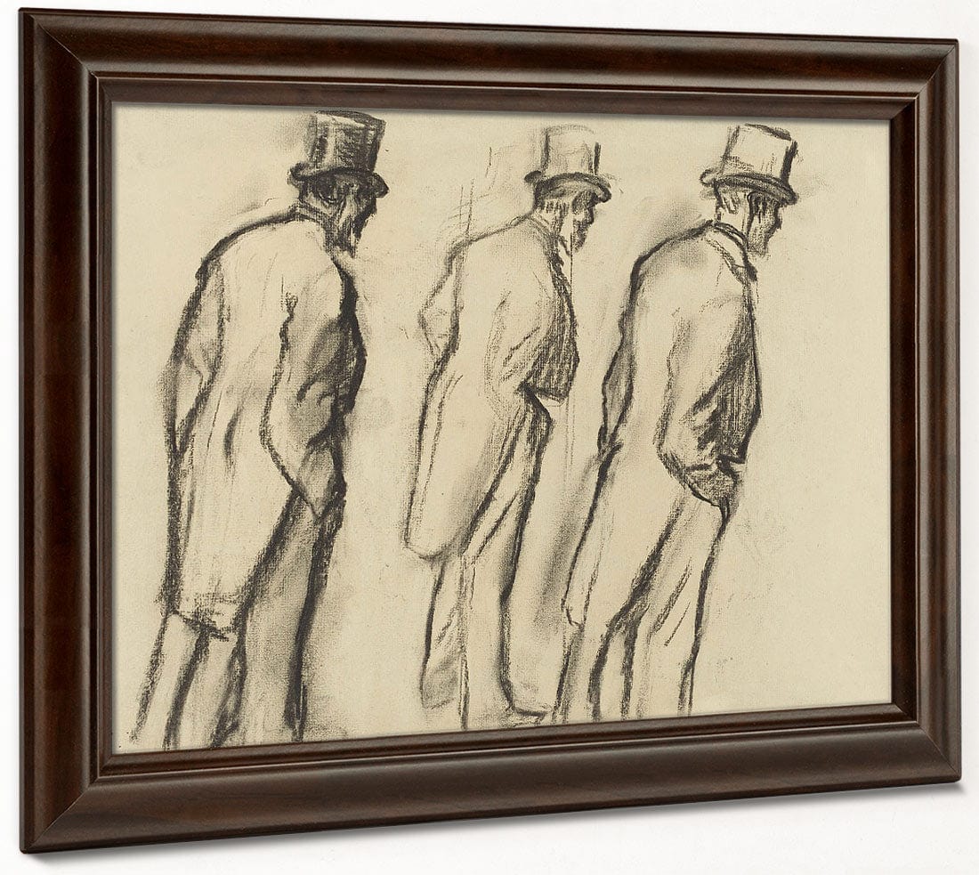 Three Studies Of Ludovic Halevy Standing By Edgar Degas - Image 6