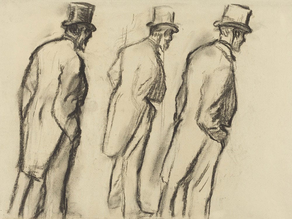 Three Studies Of Ludovic Halevy Standing By Edgar Degas - Image 7