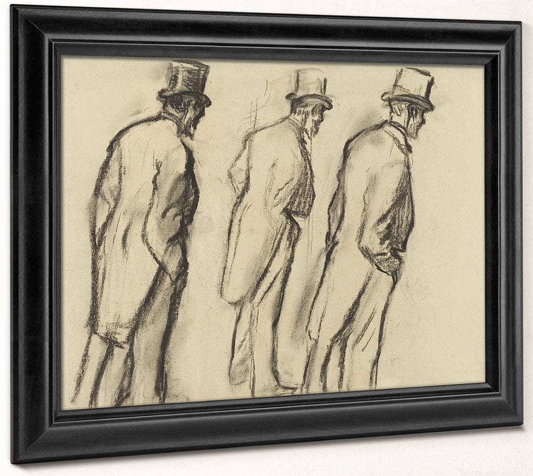 Three Studies Of Ludovic Halevy Standing By Edgar Degas - Image 8