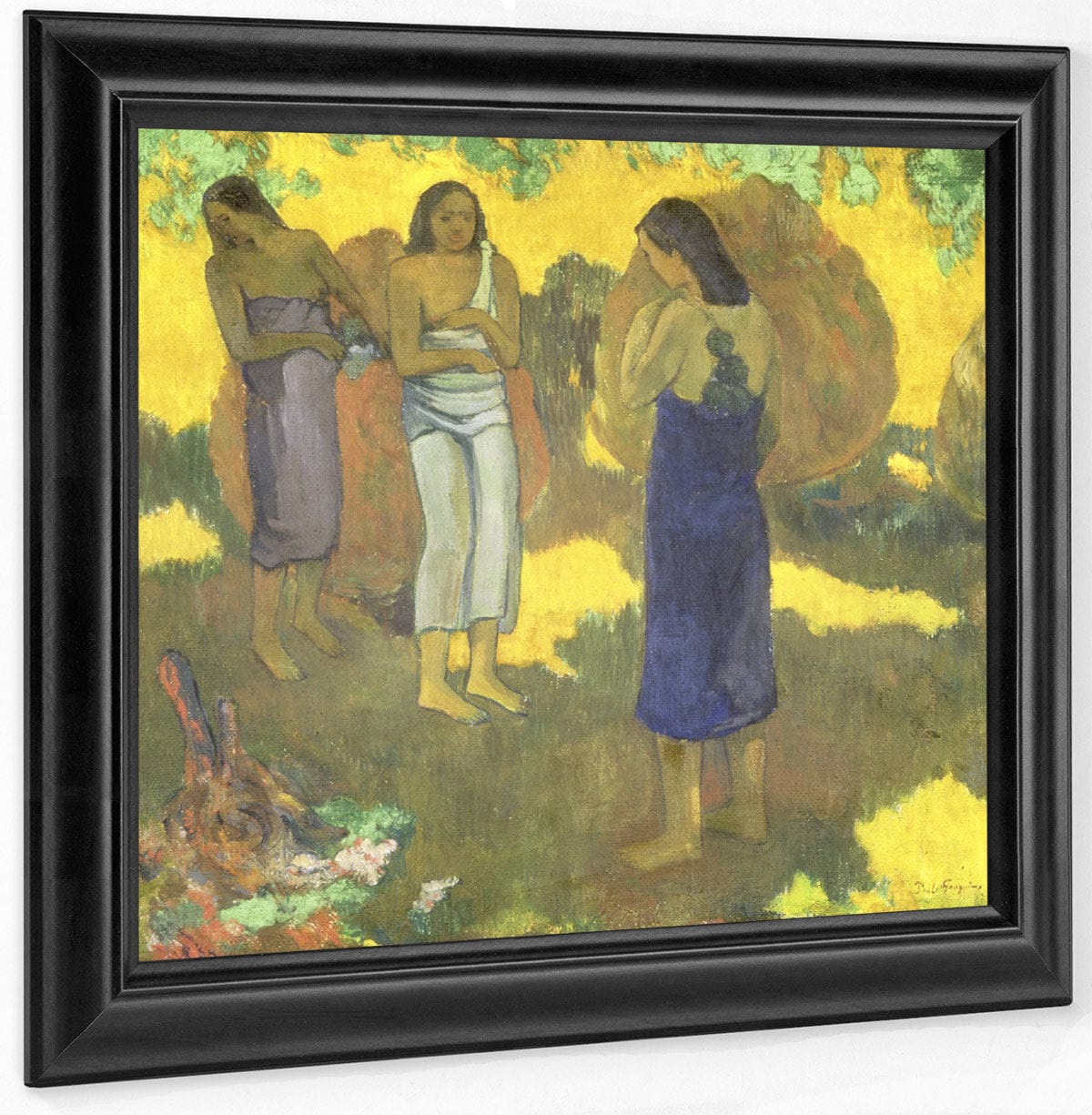 Three Tahitian Women Against A Yellow Background By Eugene Henri Paul Gauguin - Image 6