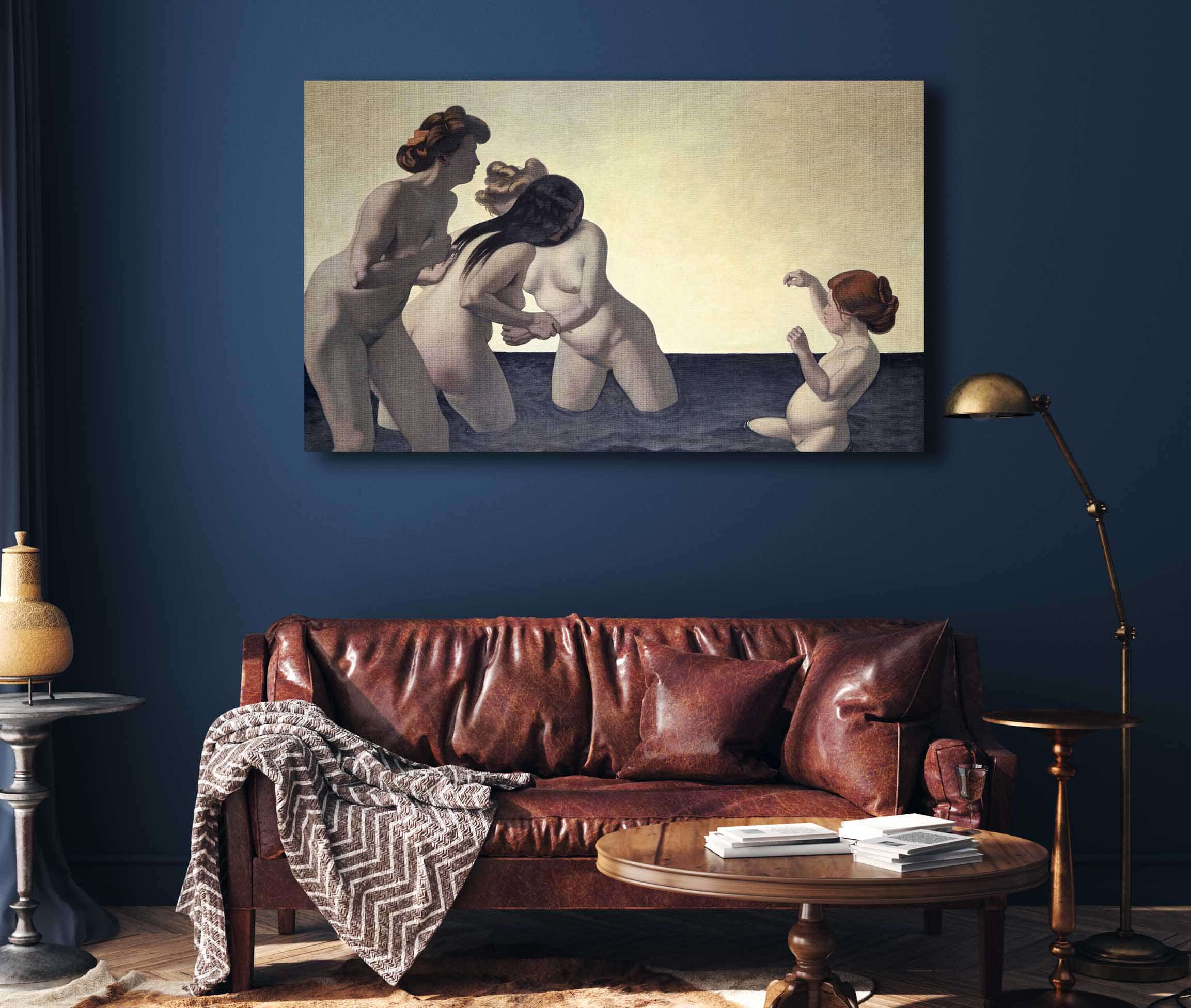 Three Women And One Little Girl Playing In The Water by Felix Vallotton - Image 4