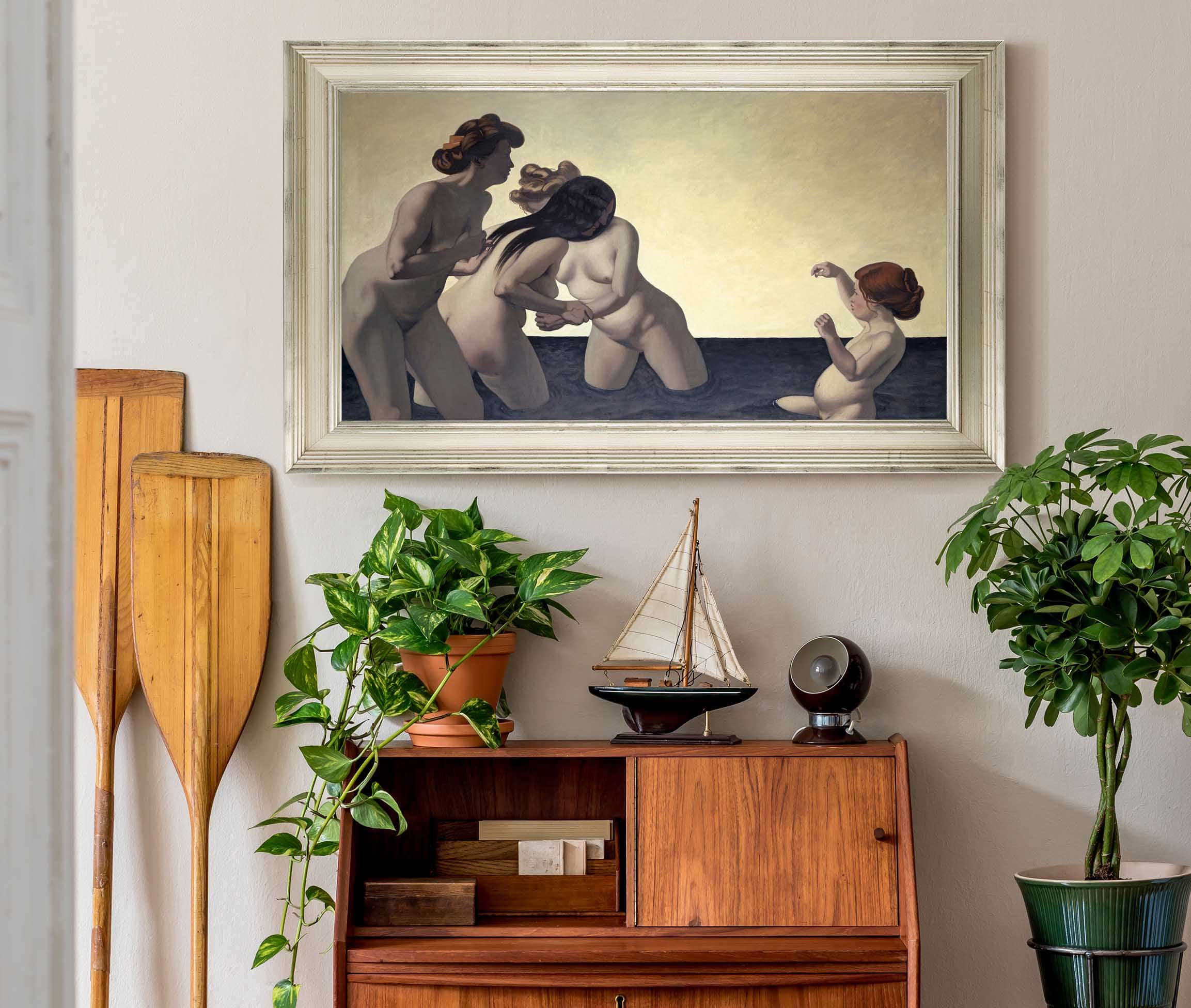 Three Women And One Little Girl Playing In The Water by Felix Vallotton - Image 6