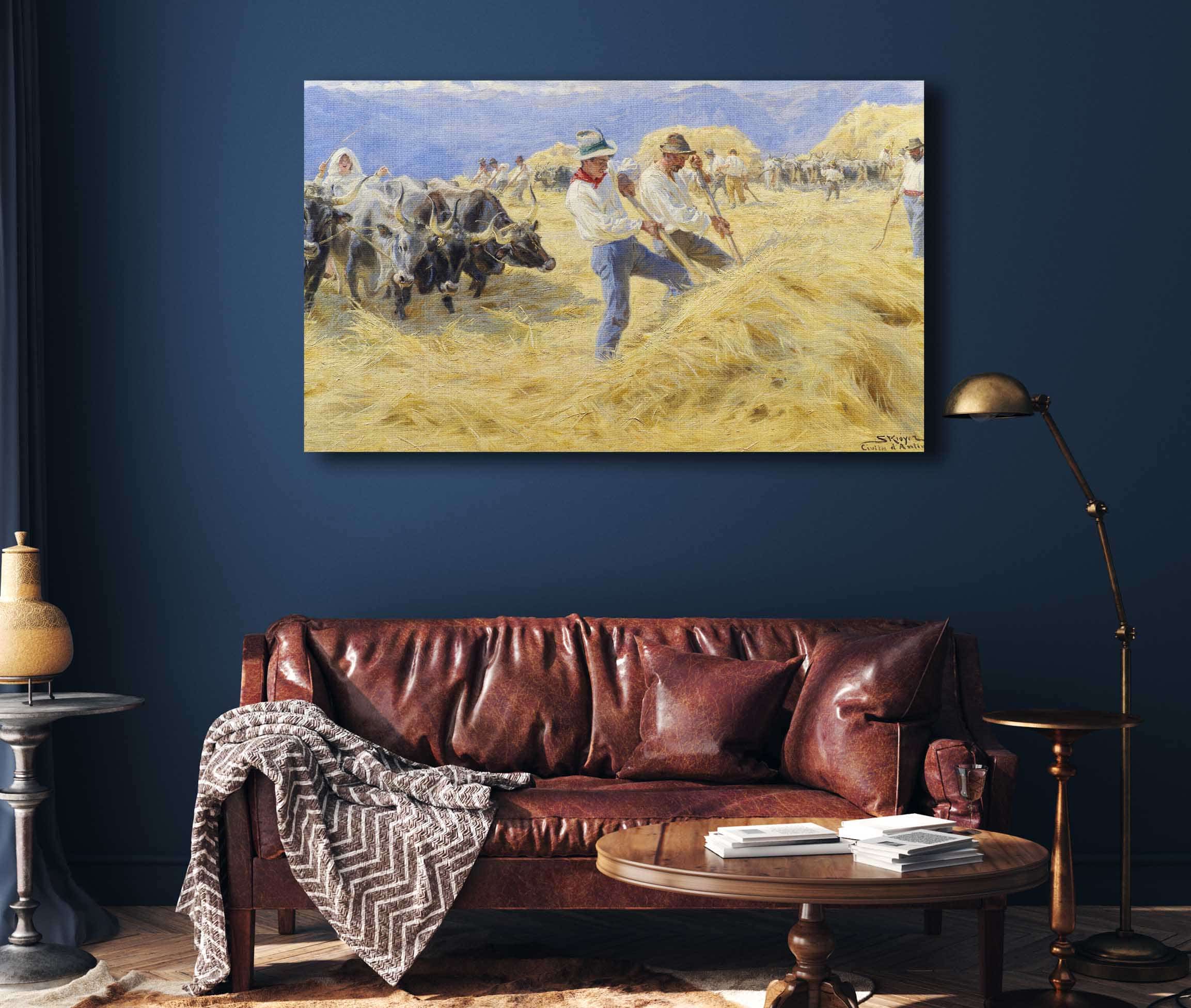 Threshing In The Abruzzi Civita Dantino by Peder Severin Kroyer - Image 4