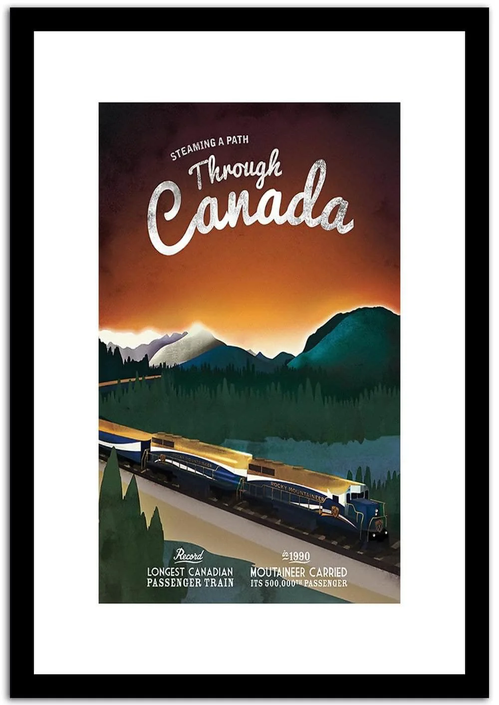 Through Canada Vintage Poster