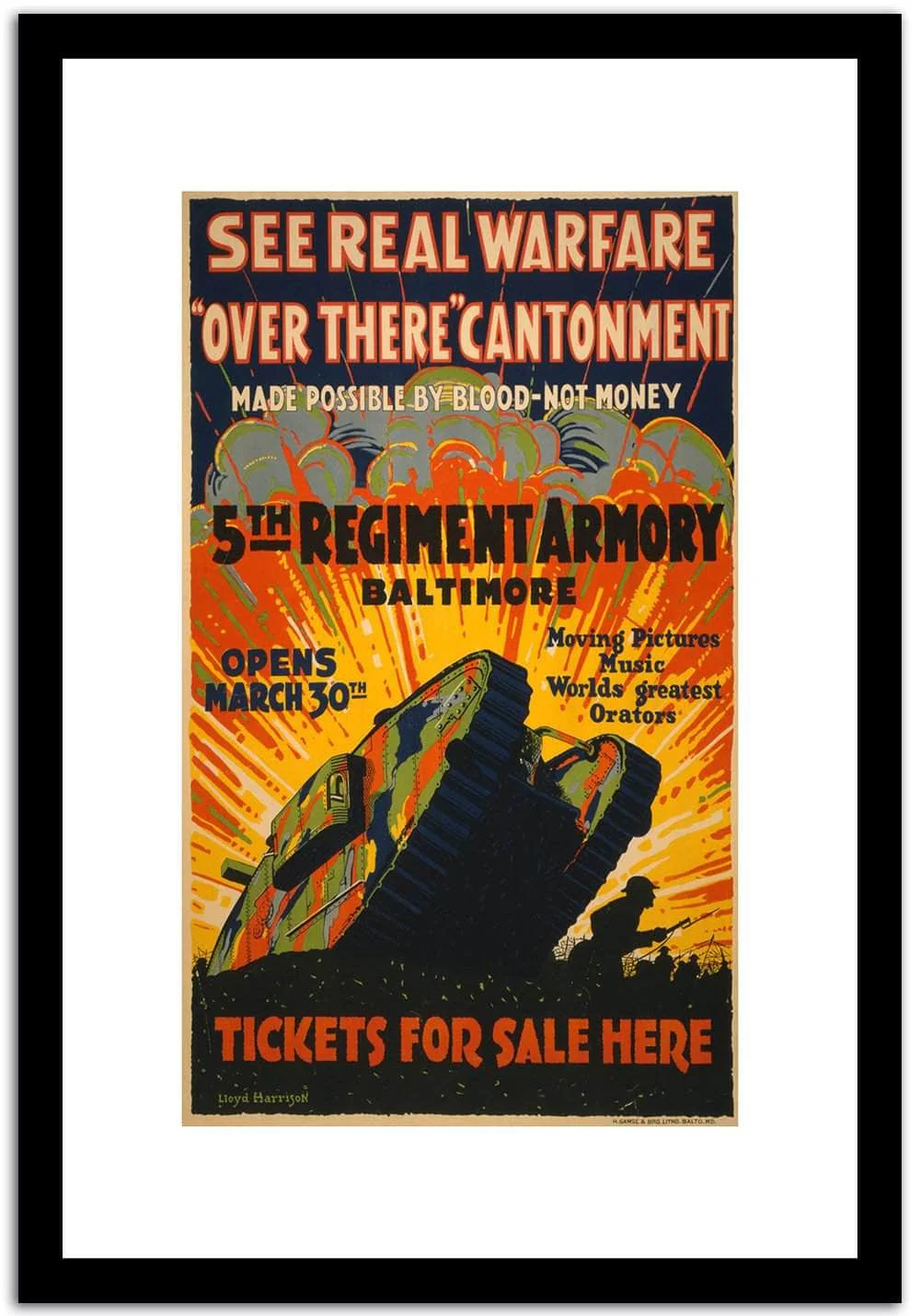 Ticekts For Sale Here Vintage Poster