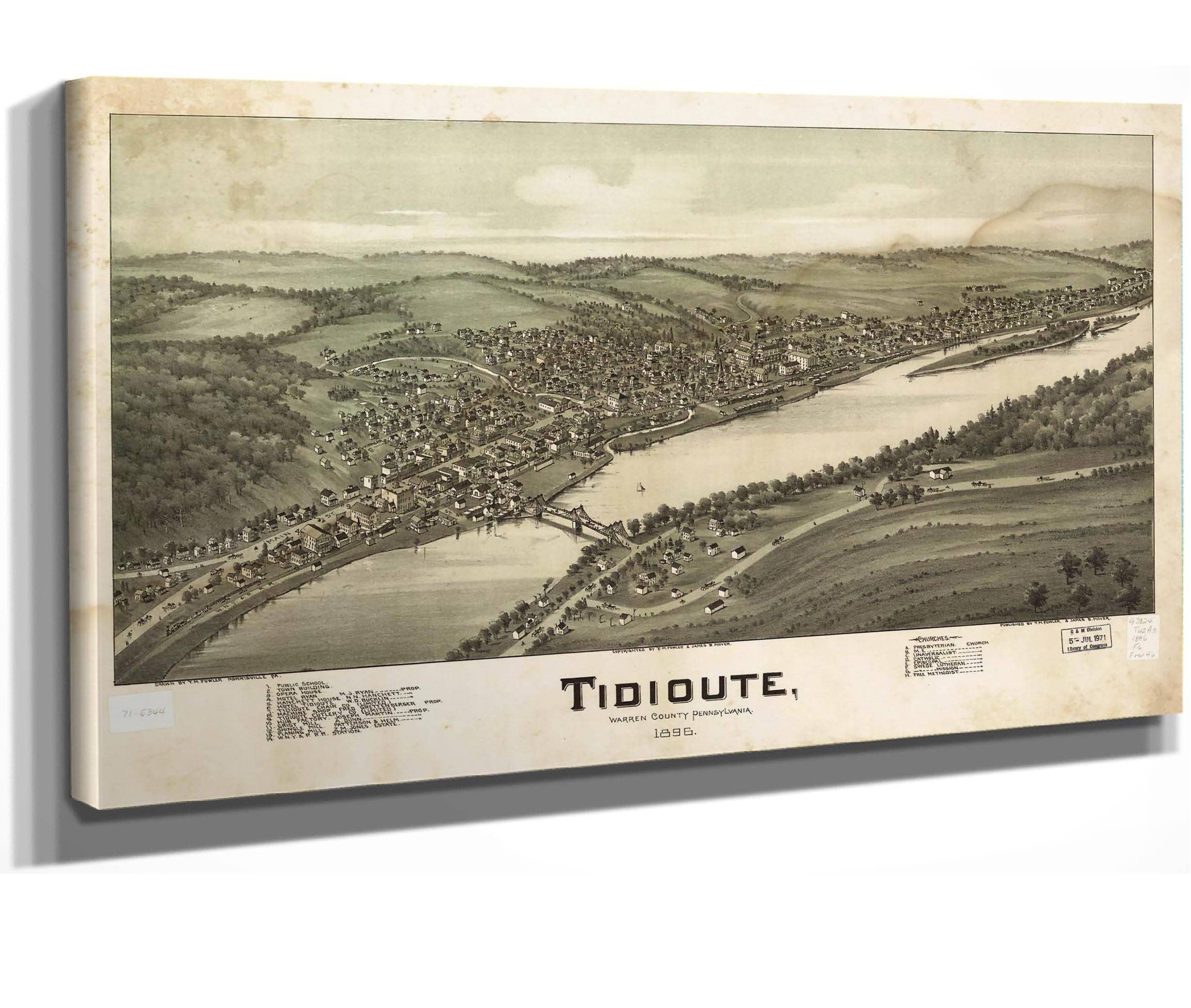 Tidioute Warren County Pennsylvania 1896 State Of Pennsylvania