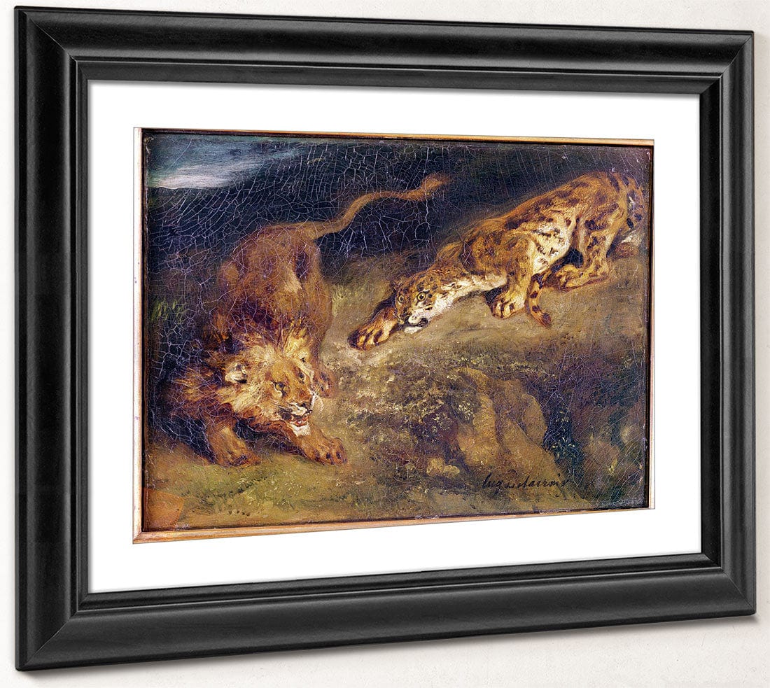 Tiger And Lion By Ferdinand Victor Eugene Delacroix - Image 4