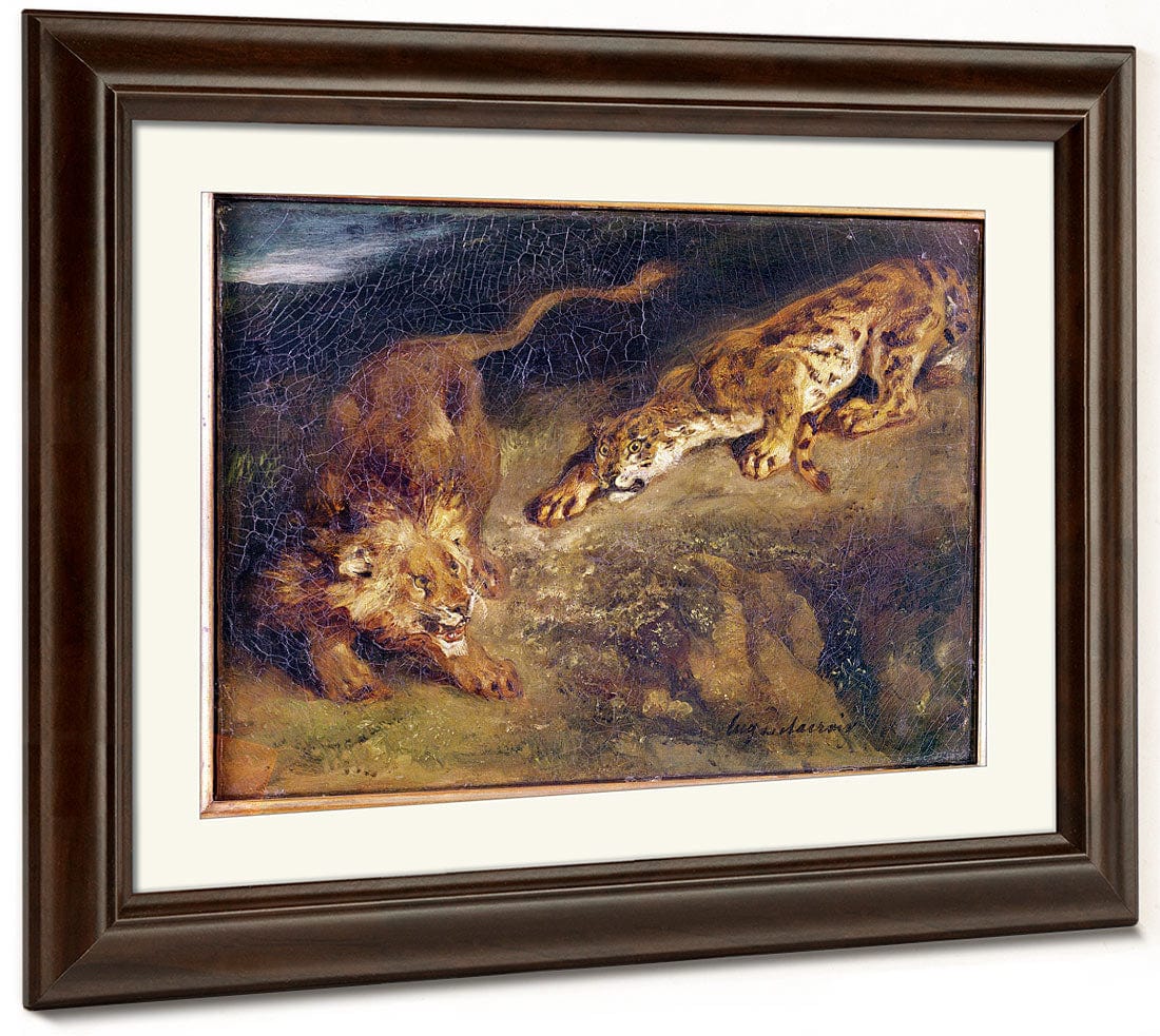 Tiger And Lion By Ferdinand Victor Eugene Delacroix - Image 5