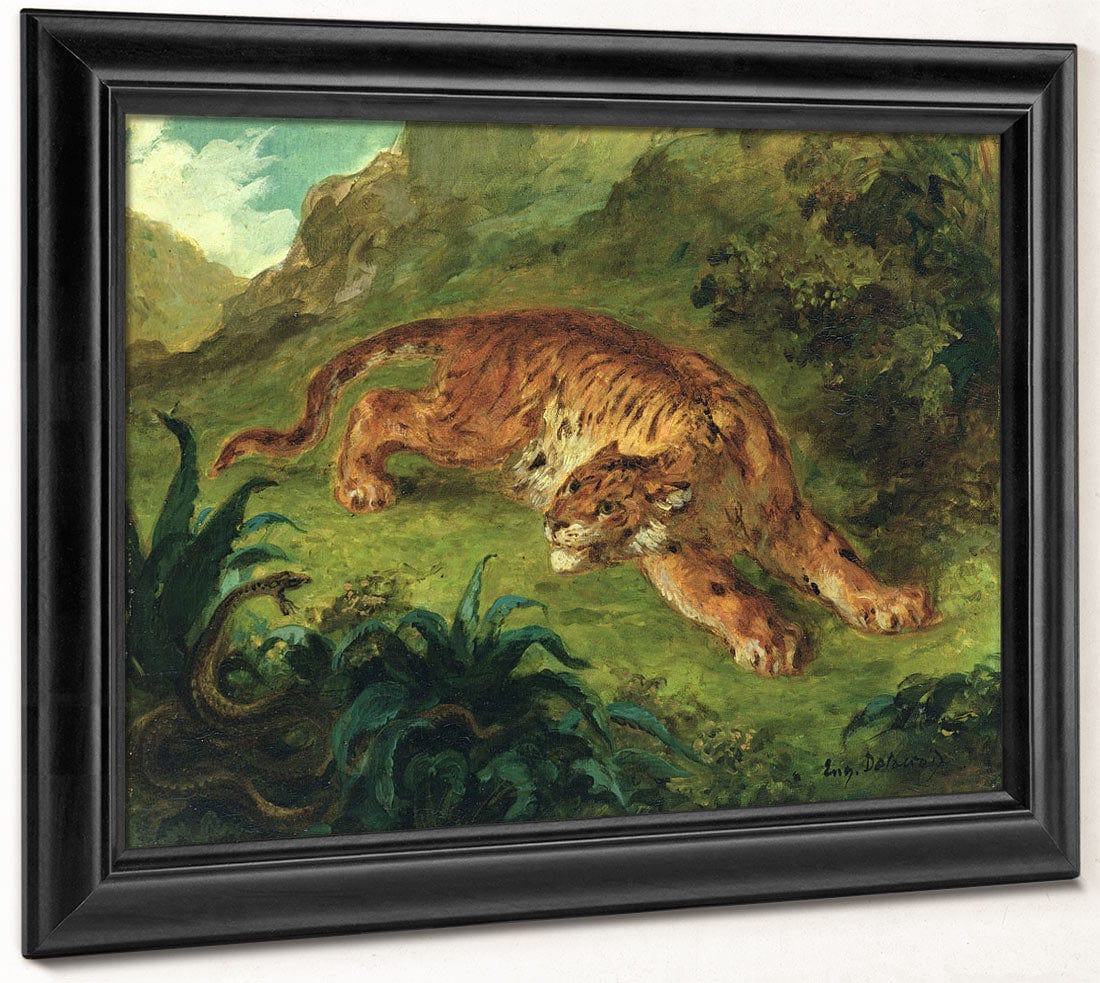 Tiger And Snake By Ferdinand Victor Eugene Delacroix - Image 8