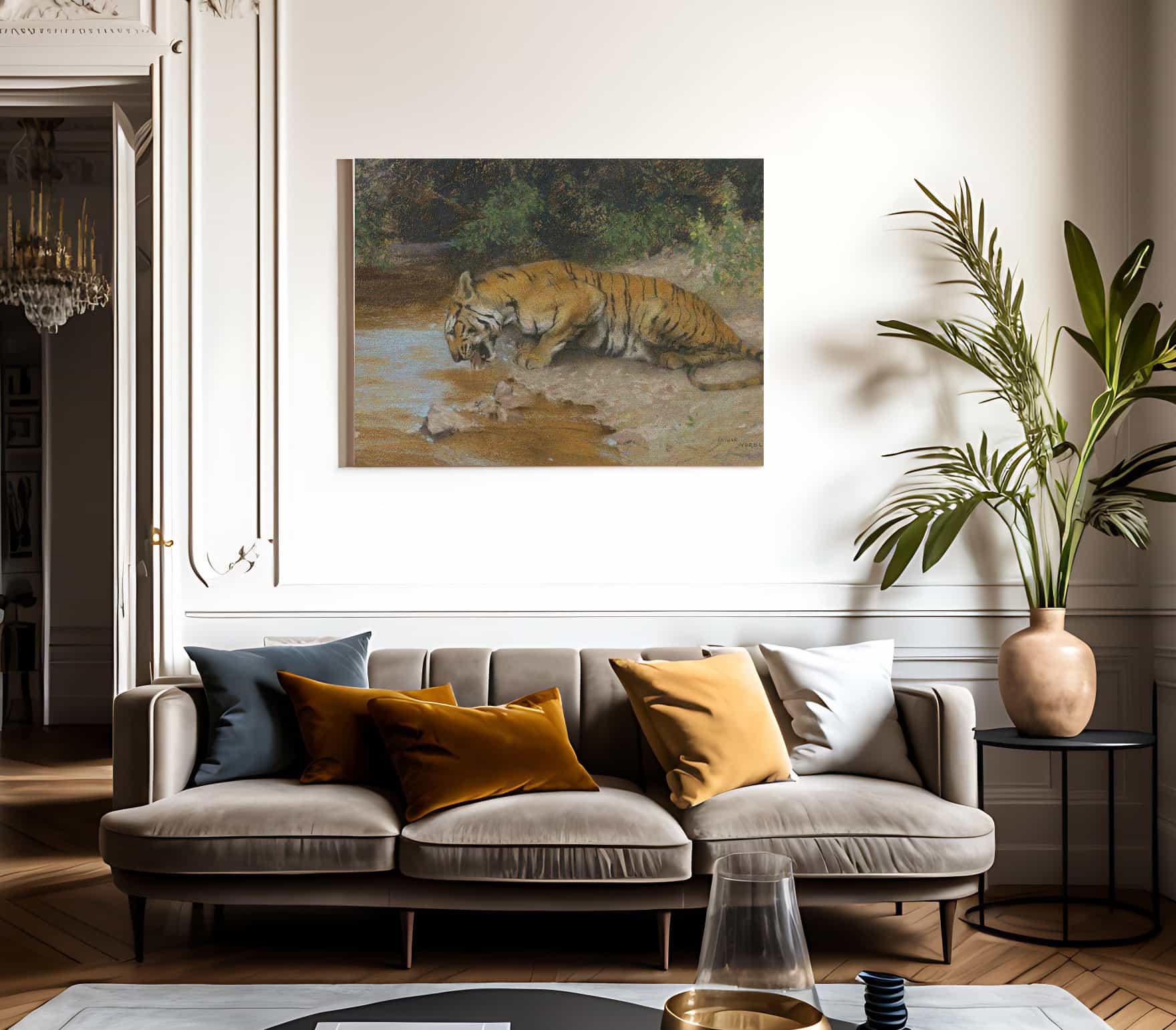 Tiger Drinking By Arthur Wardle - Image 3