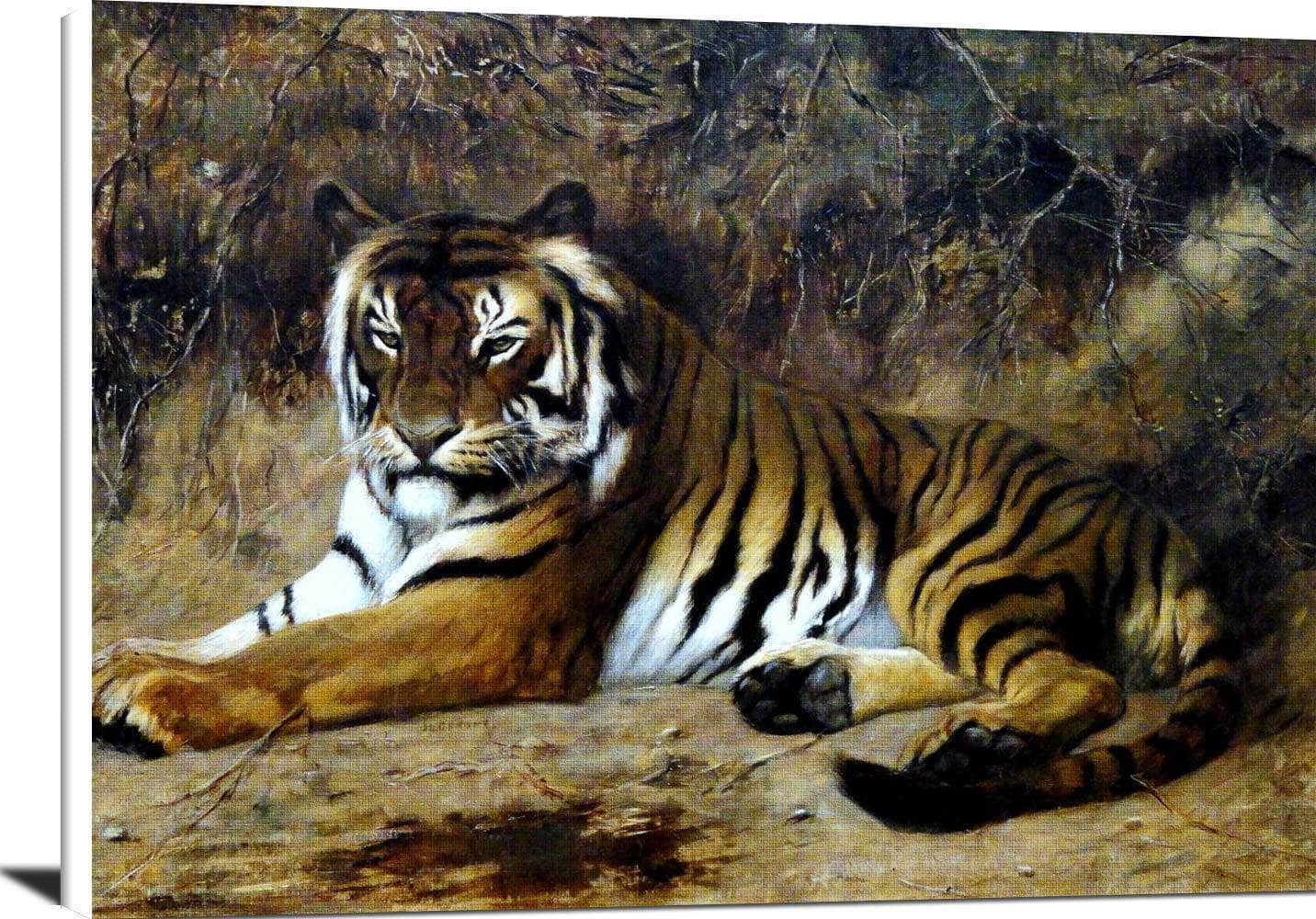 Tiger Painting Jean Leon Gerome Canvas Art