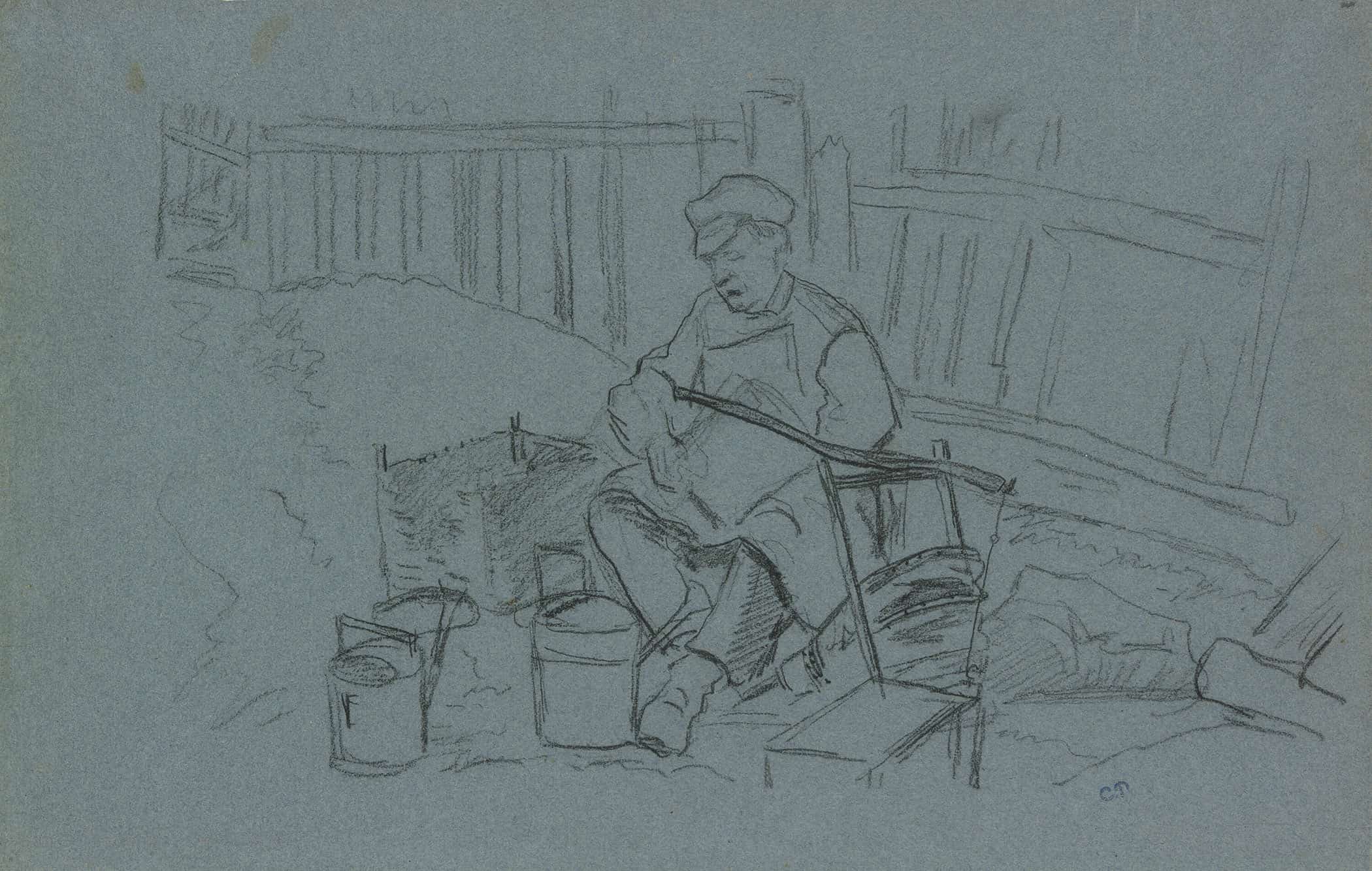 Tinker With His Tools by Camille Pissarro - Image 2