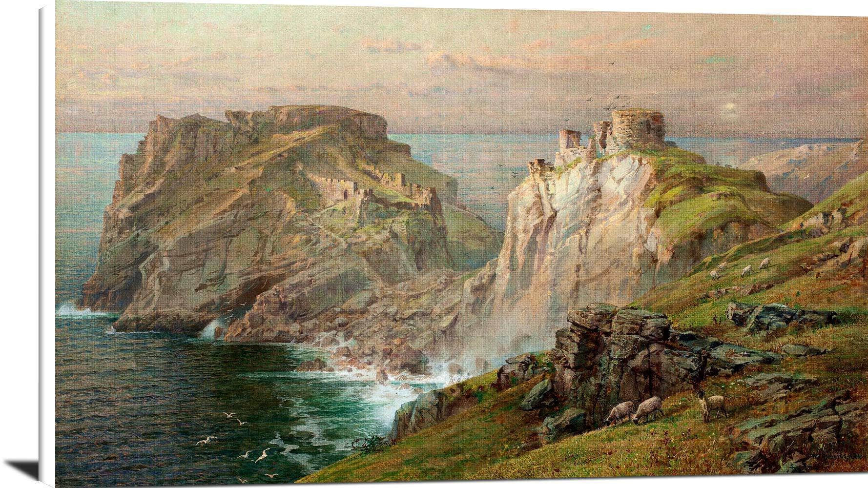 Tintagel Painting William Trost Richards Canvas Art