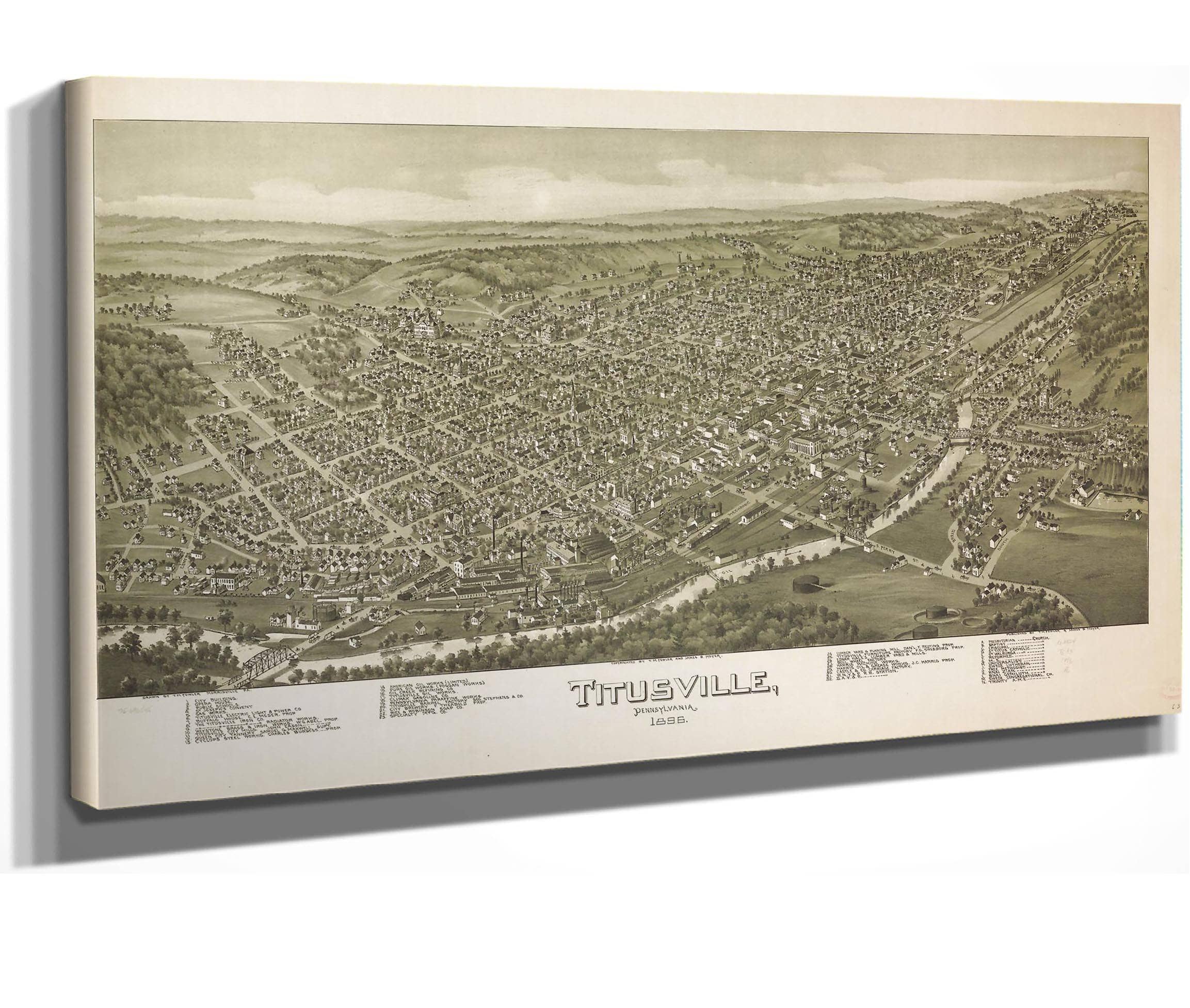 Titusville Pennsylvania 1896 State Of Pennsylvania